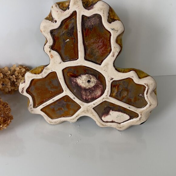 Vintage Ceramic Frog Trio Candy Dish/Trinket Holder Green 7" Wide Collectible Ho - Picture 4 of 7